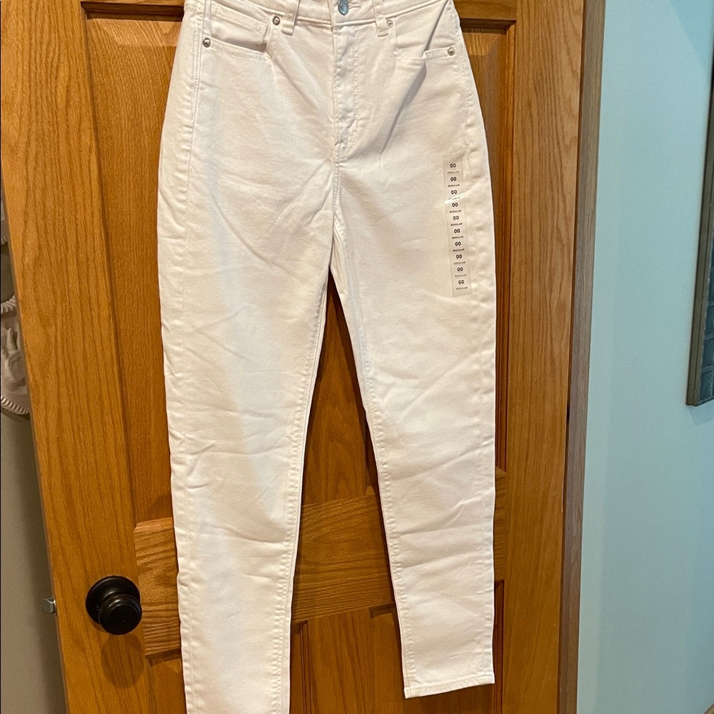 American Eagle Outfitters Women's White Skinny Jeans size 00 NWT